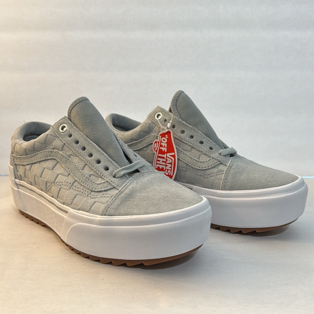 Vans Old Skool Stacked Embroidered Checkerboard Sneaker Womens Size 10 NWT